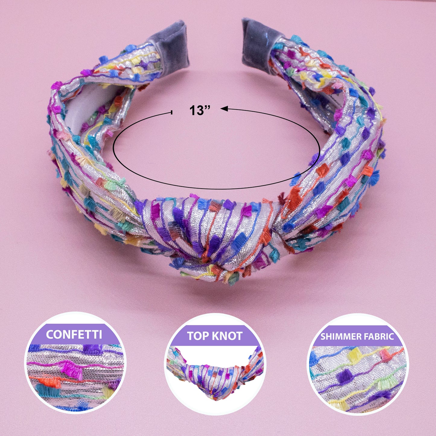 Kids Knot Headband - Confetti Hair Accessories for Girls