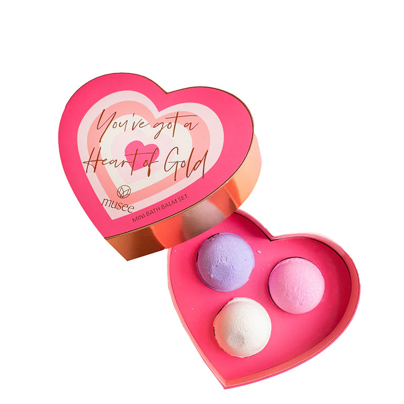 Heart of Gold Mini Bath Bomb Set