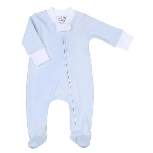 Magnolia Baby Simply Solids Zipper Footie