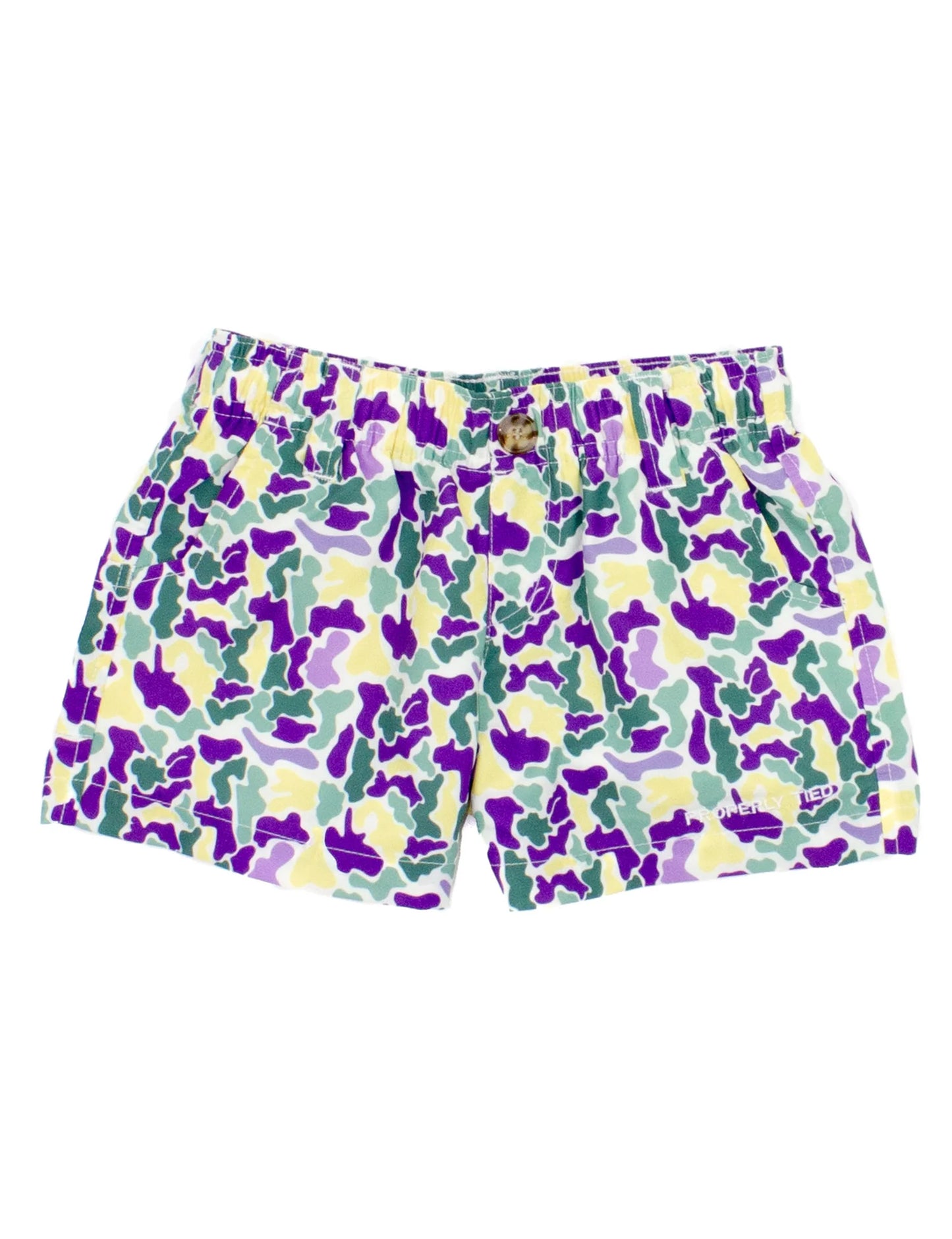 Boys Mallard Short Mardi Gras Camo