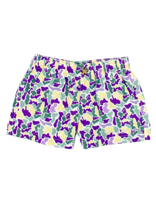 Boys Mallard Short Mardi Gras Camo