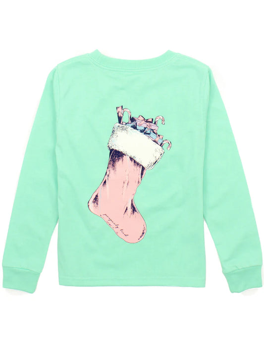 Girls Christmas Stocking LS T-Shirt