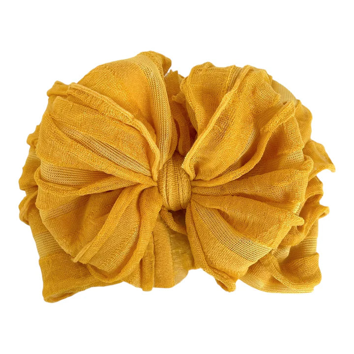 Ruffled Headband-Mustard