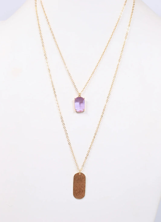 Stewart Layered Necklace LAVENDER