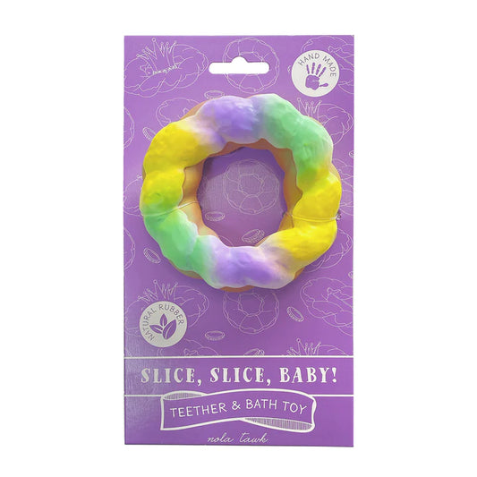 Slice, Slice, Baby King Cake Bath Toy & Baby Teether