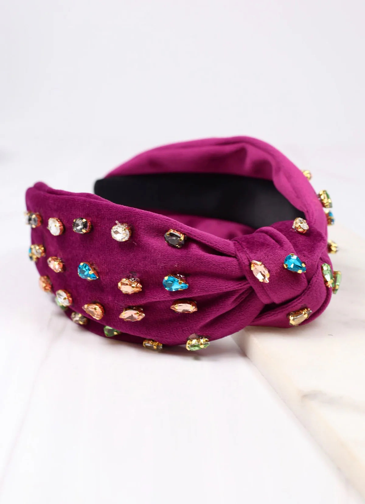 Taylor Jeweled Headband PLUM