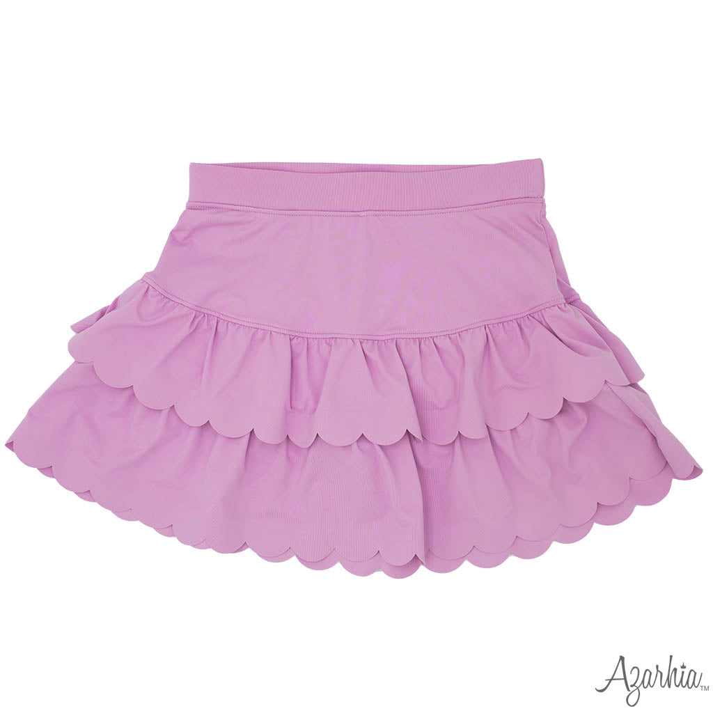 Scalloped Skort in Solid Lavender