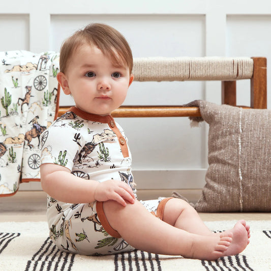 On The Range Cowboy Shortie Romper