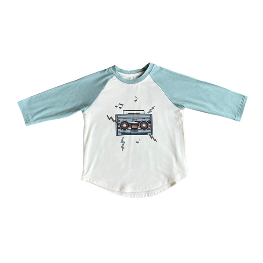 LONG SLEEVE BASEBALL TEE-BOOMBOX