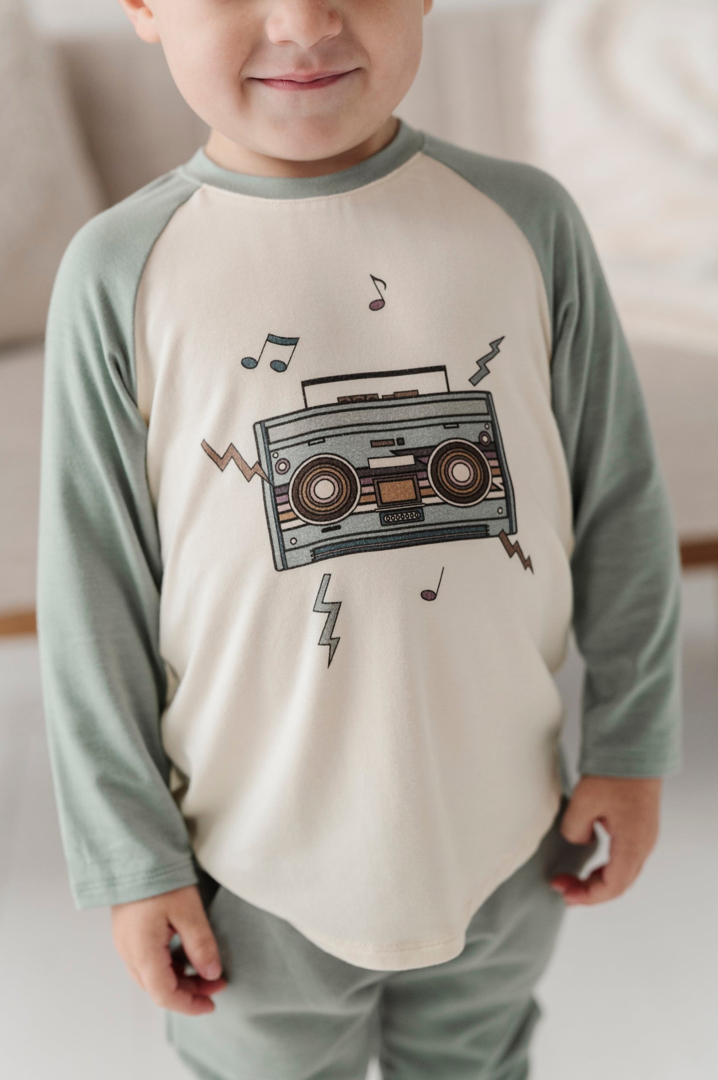 LONG SLEEVE BASEBALL TEE-BOOMBOX