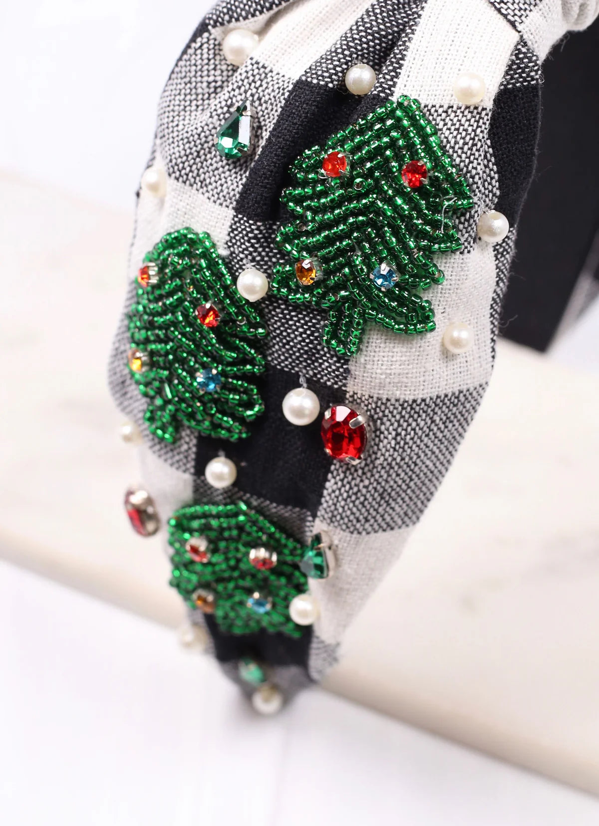 Christmas Tree Farm Plaid Headband