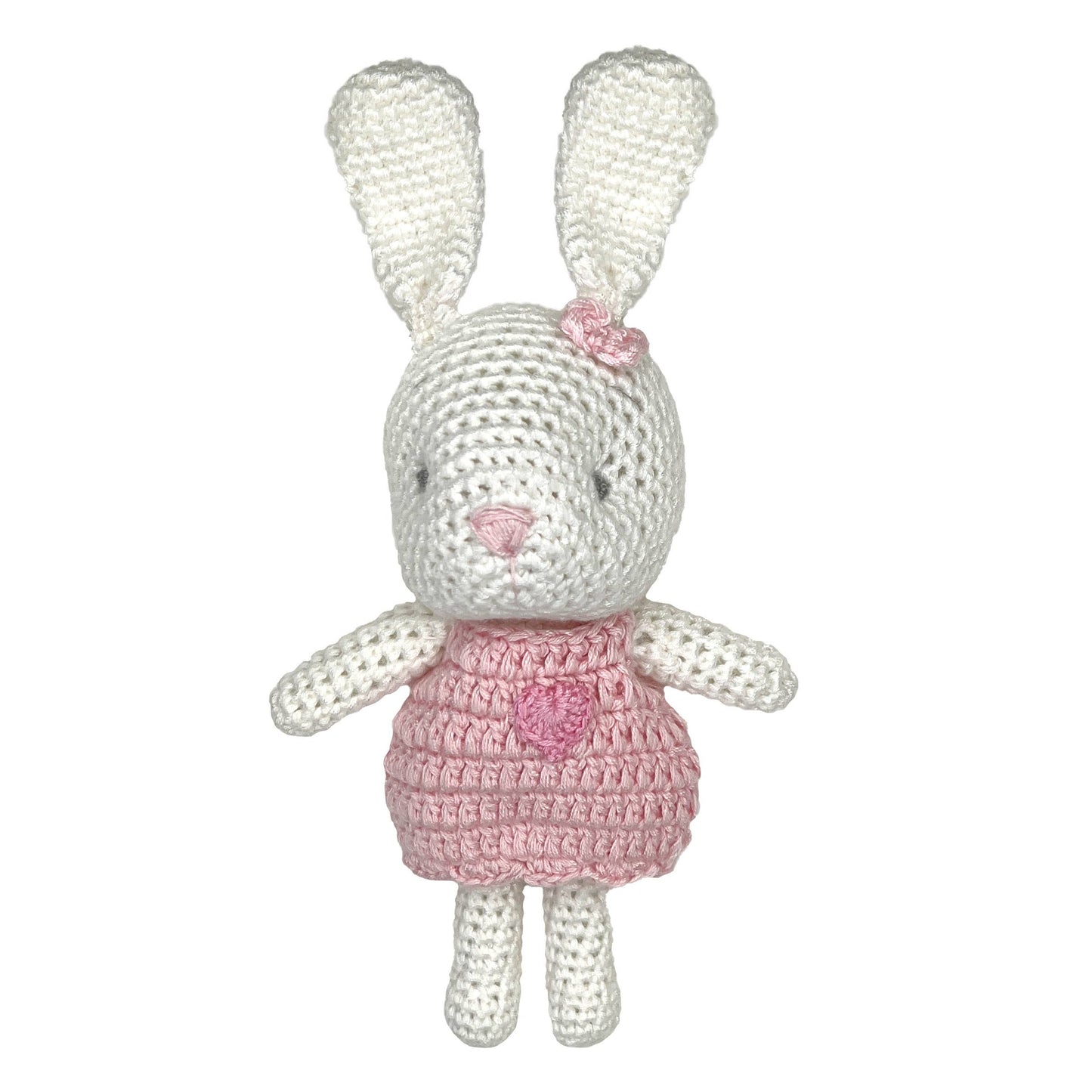 Bunny Bamboo Crochet Rattle - Pink