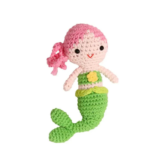 Mermaid Hand Crochet Rattle