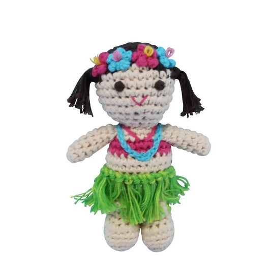 Hula Girl Hand Crochet Rattle