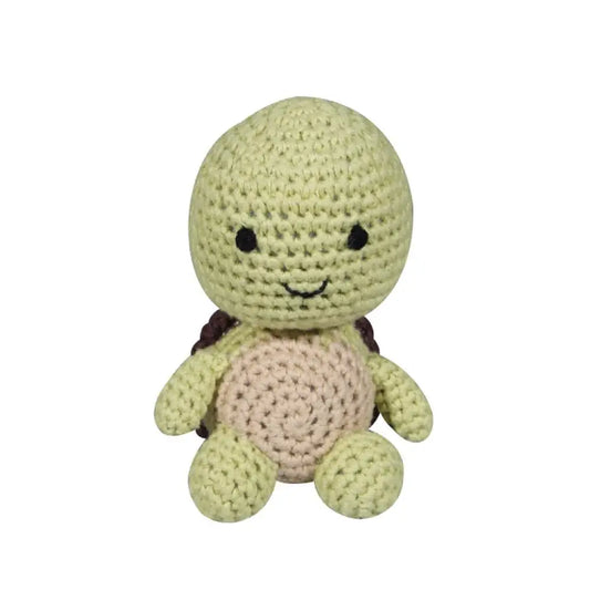 Turtle Hand Crochet Rattle